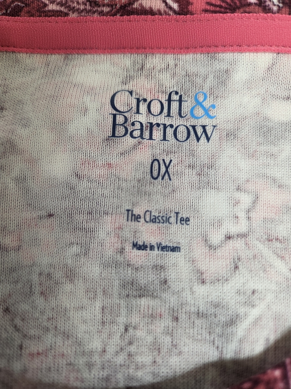 croft & barrow Burgundy and Pink Floral Short Sleeve Tee - Picture 5 of 10